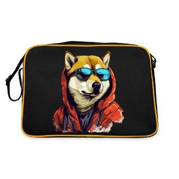 Shiba urbain: Streetwise Shiba Inu Vibes - Sac Retro - noir/or - Dos