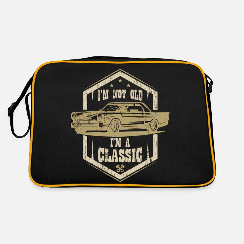 I'M NOT OLD I'M A CLASSIC - Retro Bag - black/gold