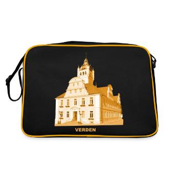Verden Rathaus Aller Niedersachsen - Retro Bag - black/gold - Back
