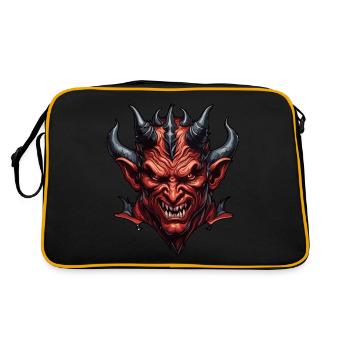 Devil / Hell / Horror / Devilish / Evil - Retro Bag - black/gold - Back