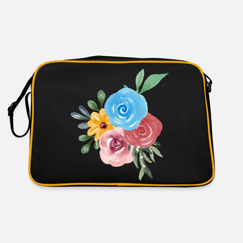 Fleurs watercolor simple Sac Retro