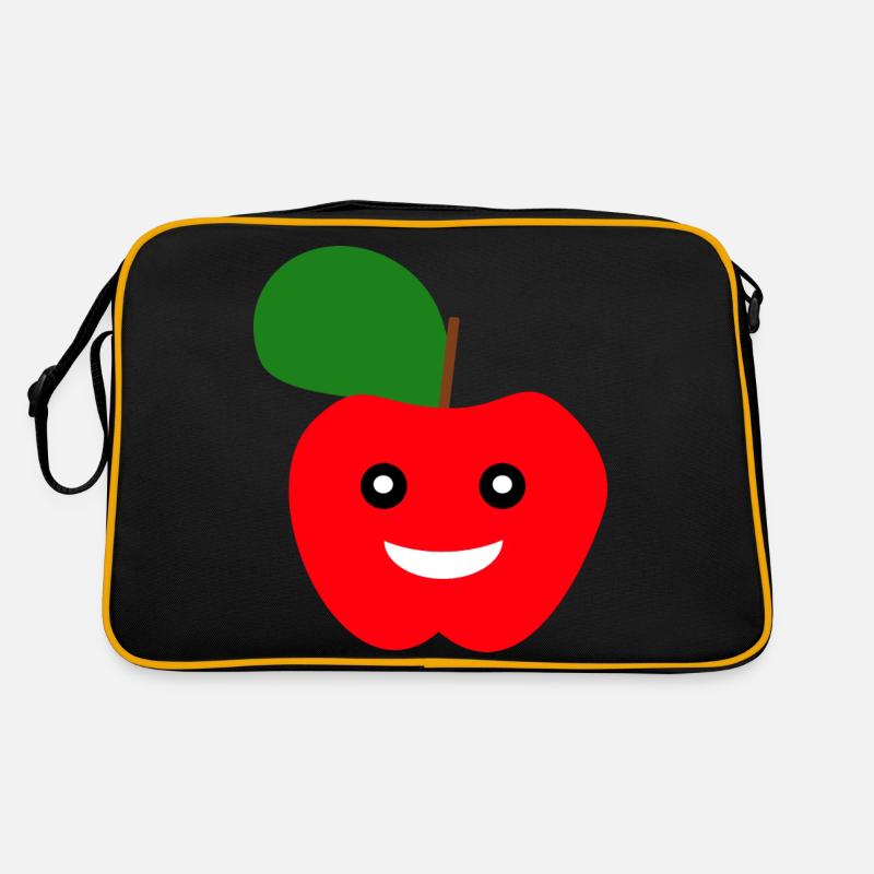Apfelgesicht Retro Tasche