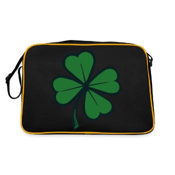 Trèfle à quatre feuilles chance - Sac Retro - noir/or - Dos