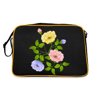 Flowers - Retro Bag - black/gold - Back