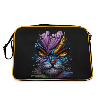 graffiti street art spray couleurs cool artiste rétro - Sac Retro - noir/or - Dos