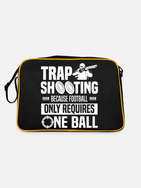 Trapschießen - Retro Tasche - Schwarz/Gold