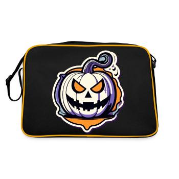 Dessin d’Halloween citrouille - Sac Retro - noir/or - Dos
