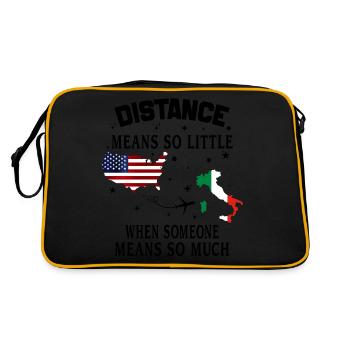 Distance Means So Little When Someone Means Much - Retro Bag - black/gold - Back