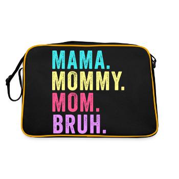 Maman Maman Maman Bruh - Sac Retro - noir/or - Dos