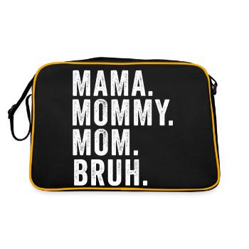 Maman Maman Maman Bruh - Sac Retro - noir/or - Dos