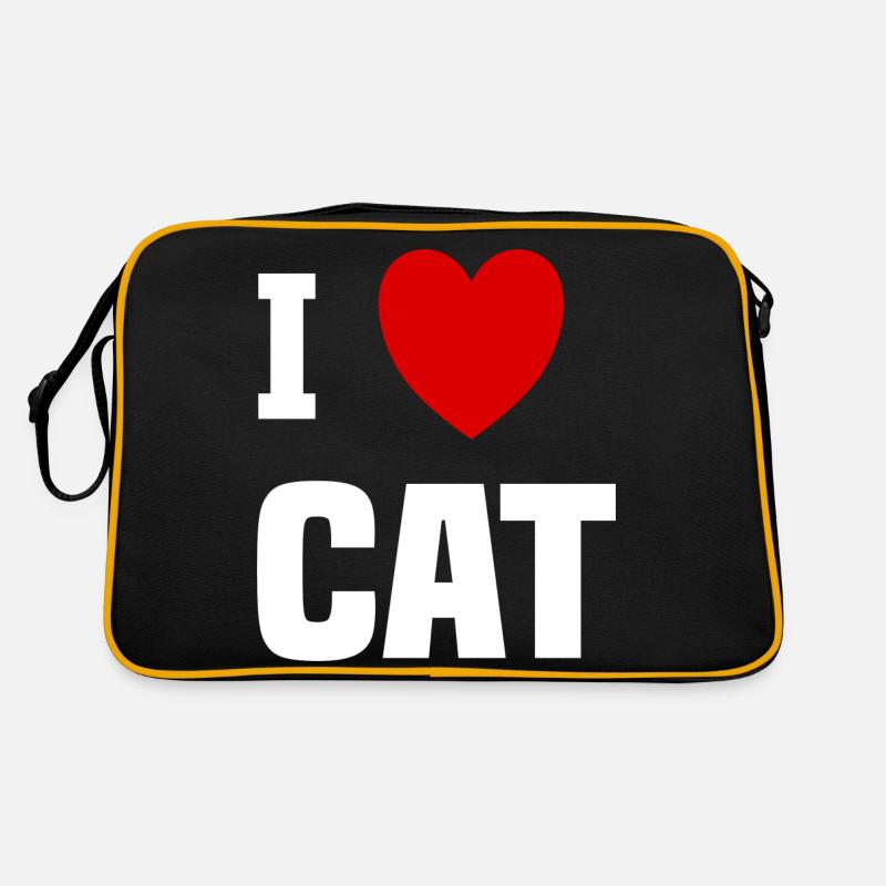 Ich liebe Katze Retro Tasche