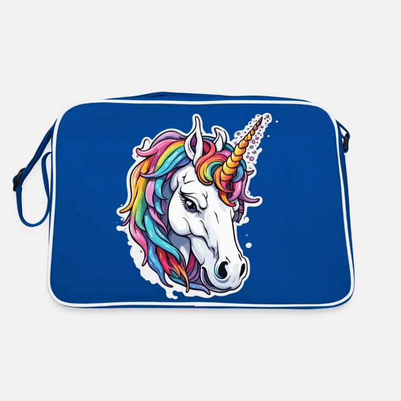 Unicorn / mythical creatures / fairy tales / magic / glitter Retro Bag