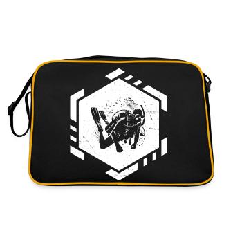 Scuba Diving Free Dive Scuba Diver Diving - Retro Bag - black/gold - Back