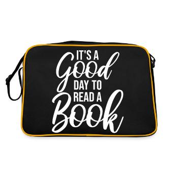 C’est une bonne journée pour lire un livre à l’école Lire l’amour - Sac Retro - noir/or - Dos