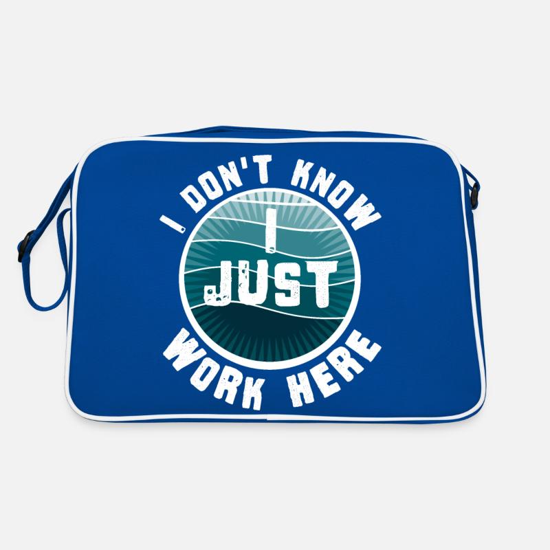 Funny I Don't Know I Just Work Here Sarcastic Joke Retro Bag