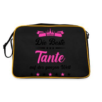 La meilleure tante du monde - Sac Retro - noir/or - Dos
