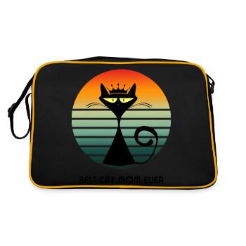 Majesté féline royale : l’hommage ultime à la maman chat - Sac Retro - noir/or - Dos