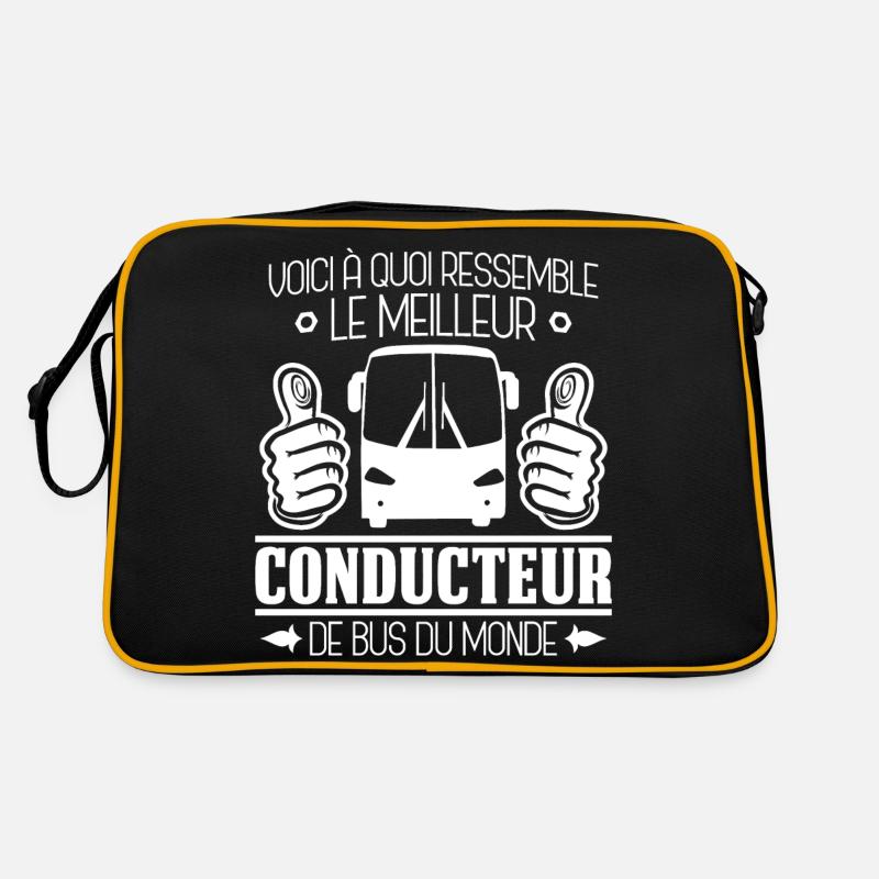 Bester Busfahrer der Welt - Retro Tasche - Schwarz/Gold