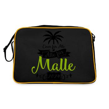 Malle un pour tous - Sac Retro - noir/or - Dos