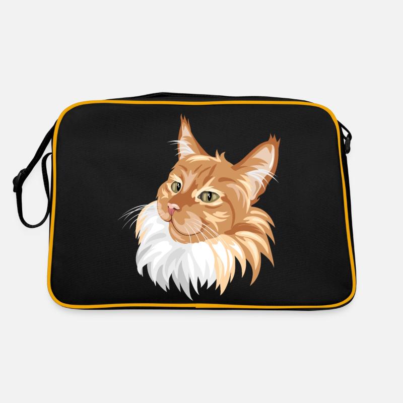 Portrait de chat roux Sac Retro