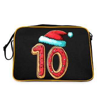 Biscuit de Noël à 10 chiffres - Sac Retro - noir/or - Dos