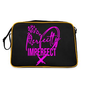 happy quotes positive quote cute love positivity - Retro Bag - black/gold - Back