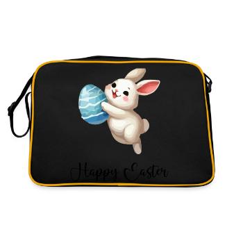 bunny rabbit easter bunny - Retro Bag - black/gold - Back