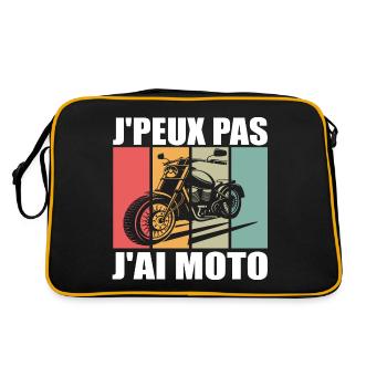J'PEUX PAS J'AI MOTO - J'peux pas j'ai moto - Sac Retro - noir/or - Dos