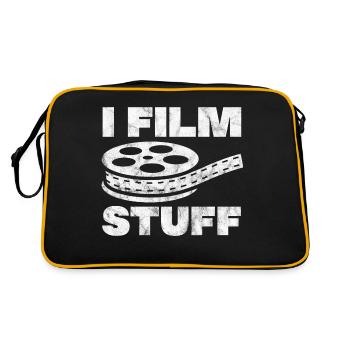 Je filme des trucs Design pour un passionné de tournage - Sac Retro - noir/or - Dos
