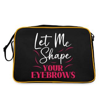 Make-up Microblading Kosmetik Kosmetikerin - Retro Tasche - Schwarz/Gold - Hinten