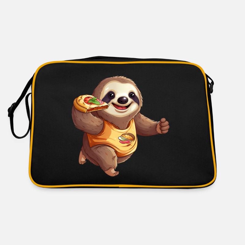 Sloth Marathon Runner, Pizza and Burgers, Fast Retro Bag