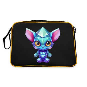 Polygones Alien Mythical Creatures - Couleurs de l’arc-en-ciel & - Sac Retro - noir/or - Dos