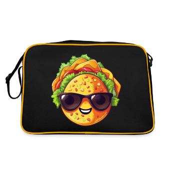 Kawaii Fast Food Delight: Burger Trio - Retro Bag - black/gold - Back