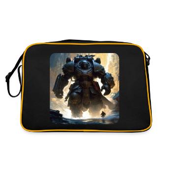 Dark Cyborg Android Warrior - Retro Bag - black/gold - Back