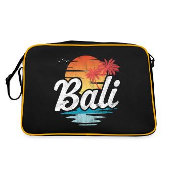 Bali - Retro Tasche - Schwarz/Gold - Hinten