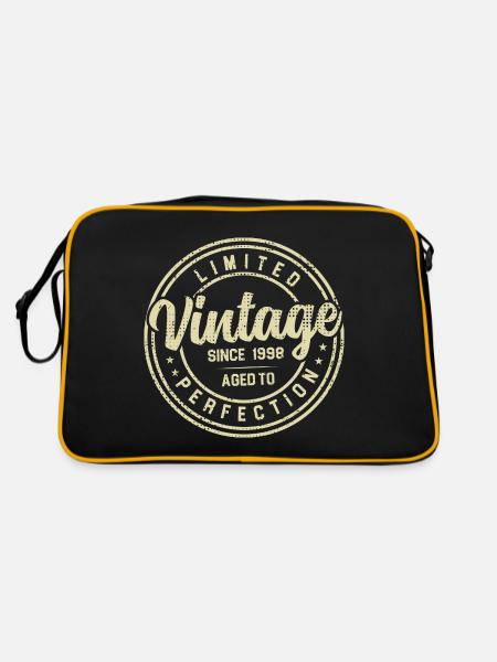 Vintage Des Années 1998 Cadeau D’anniversaire 1998 - Sac Retro - noir/or - Dos