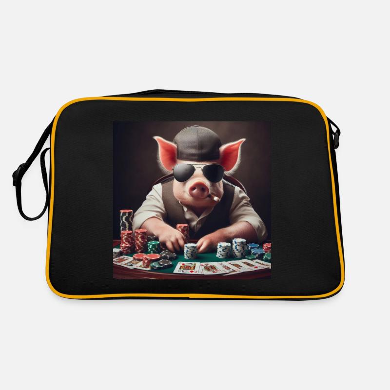Cochon de poker Sac Retro