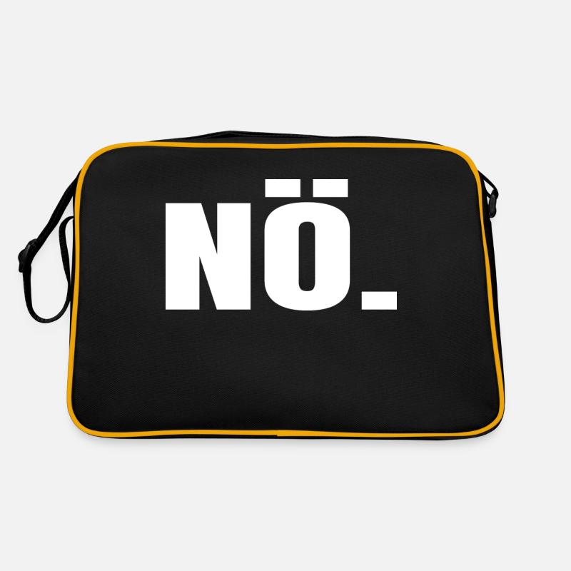 Nö - Retro Tasche - Schwarz/Gold