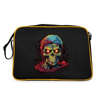 Trash Horror Zombie in Retro Style - Retro Bag - black/gold - Back