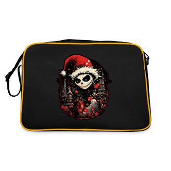 Noël effrayant - Motif d’Halloween de Noël - Sac Retro - noir/or - Dos