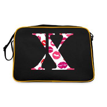 Lettre x bisous - Sac Retro - noir/or - Dos