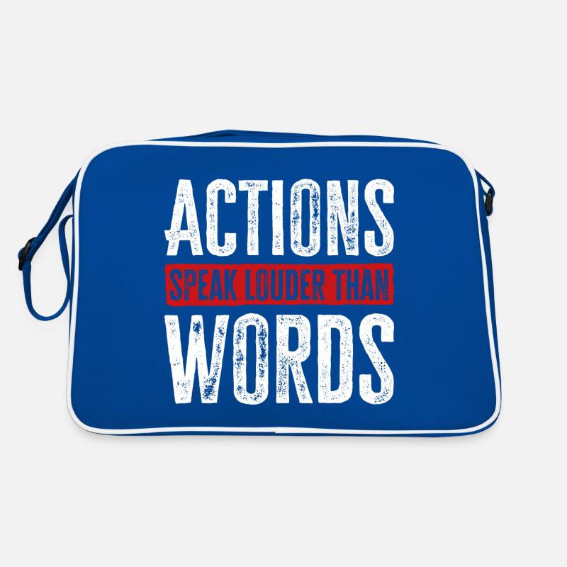 Actions Speak Louder Than Words - Motivation Gift Retro Bag