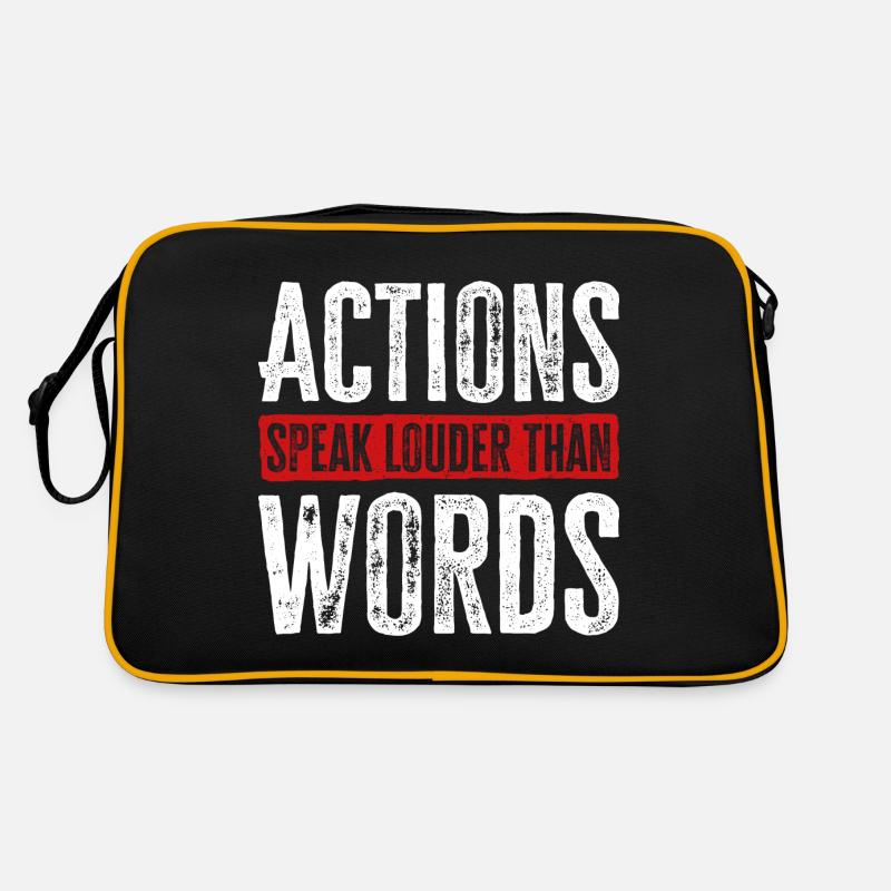 Les actions sont plus éloquentes que les mots - Motivation Gift Sac Retro