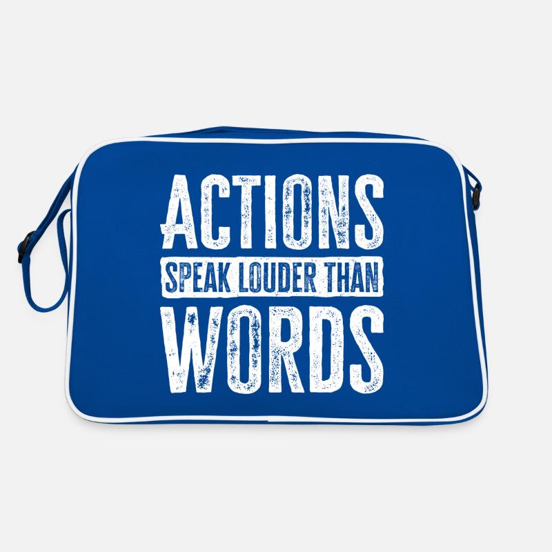 Actions Speak Louder Than Words - Motivation Gift Retro Bag