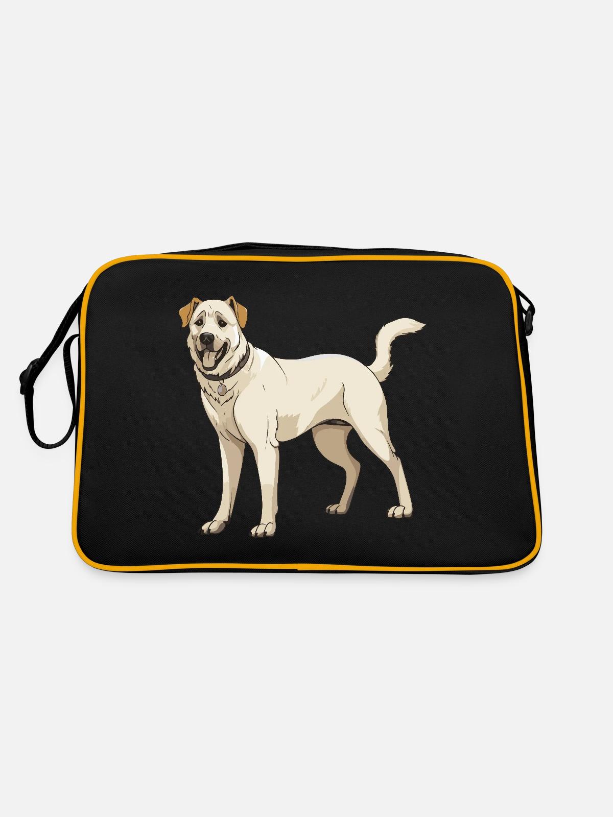 Kangal Dog - Retro Bag - black/gold - Back