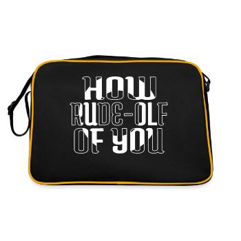 Computer Dinosaur Fan Birthday Present Idea - Retro Bag - black/gold - Back