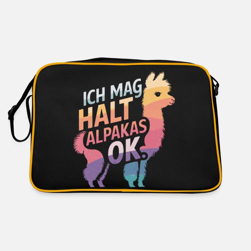 Alpaca llama alpacas animal Retro Bag