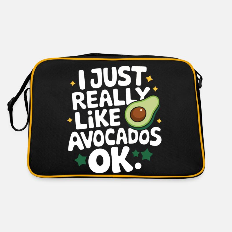 Avocado Essen Guacamole Vegan Retro Tasche