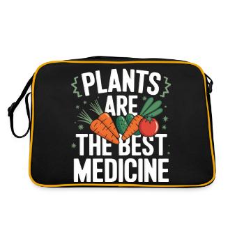Vegetarian Vegan Veggie Vegetarian - Retro Bag - black/gold - Back