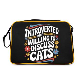Introvertierter asozialer introvertierter - Retro Tasche - Schwarz/Gold - Hinten